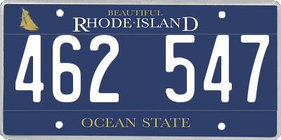 RI license plate 462547