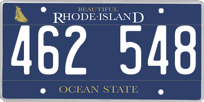 RI license plate 462548