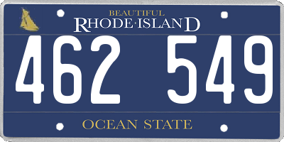 RI license plate 462549