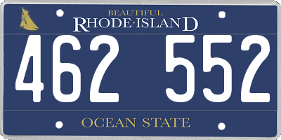 RI license plate 462552