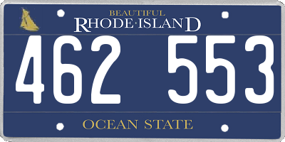 RI license plate 462553