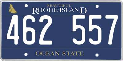 RI license plate 462557