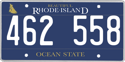 RI license plate 462558