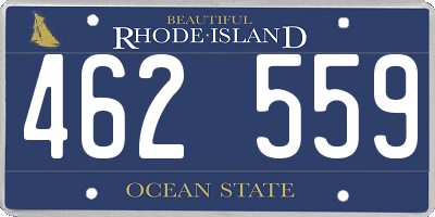 RI license plate 462559