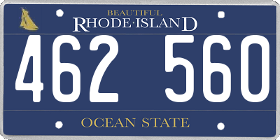 RI license plate 462560