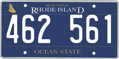 RI license plate 462561