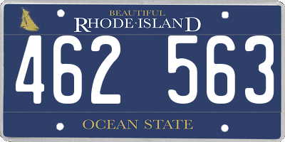 RI license plate 462563
