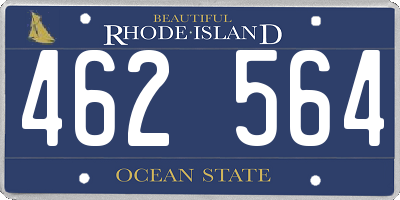 RI license plate 462564