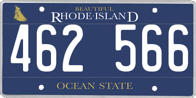 RI license plate 462566