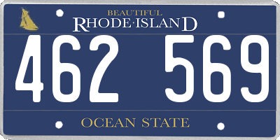 RI license plate 462569