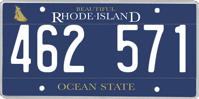 RI license plate 462571