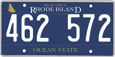 RI license plate 462572