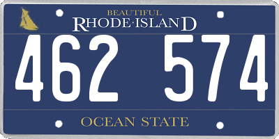 RI license plate 462574