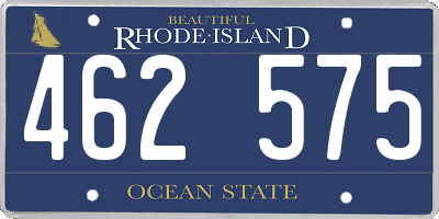 RI license plate 462575