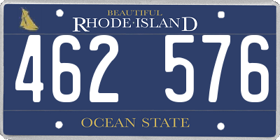 RI license plate 462576