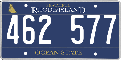 RI license plate 462577
