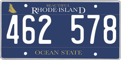 RI license plate 462578