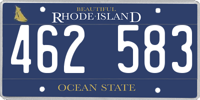 RI license plate 462583