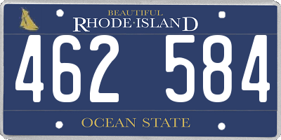 RI license plate 462584