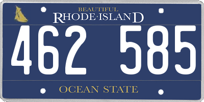RI license plate 462585