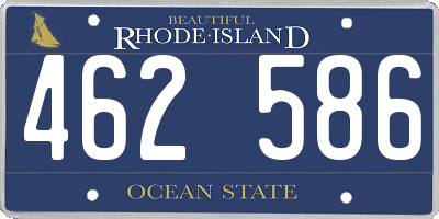 RI license plate 462586