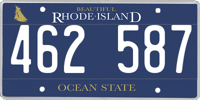 RI license plate 462587