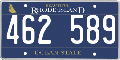 RI license plate 462589