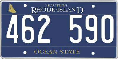 RI license plate 462590
