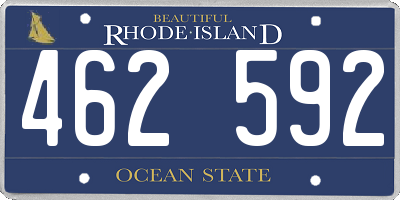 RI license plate 462592