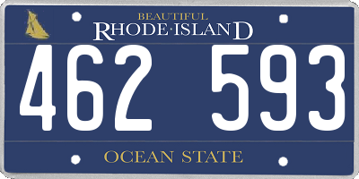 RI license plate 462593