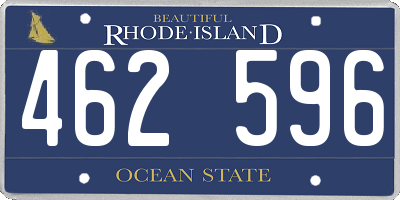 RI license plate 462596