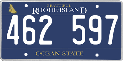 RI license plate 462597