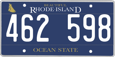 RI license plate 462598