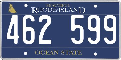 RI license plate 462599
