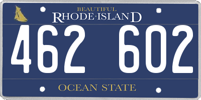 RI license plate 462602