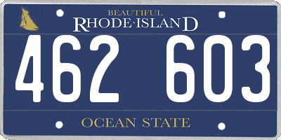 RI license plate 462603