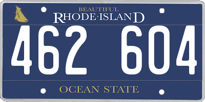 RI license plate 462604