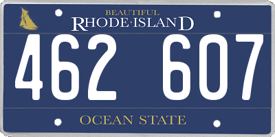 RI license plate 462607