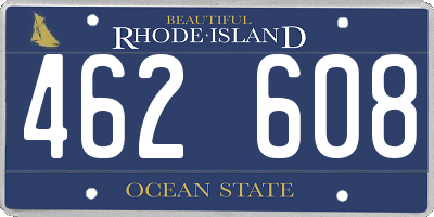 RI license plate 462608