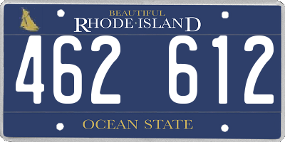 RI license plate 462612
