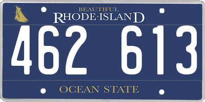 RI license plate 462613