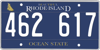 RI license plate 462617