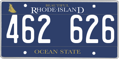 RI license plate 462626