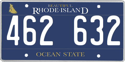 RI license plate 462632