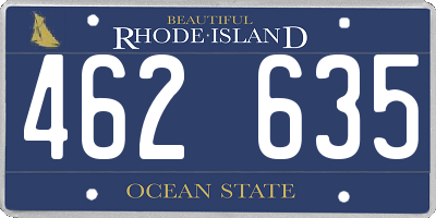 RI license plate 462635