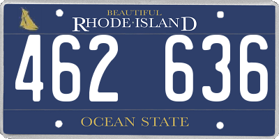 RI license plate 462636
