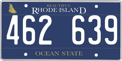 RI license plate 462639
