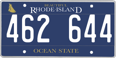 RI license plate 462644