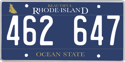 RI license plate 462647