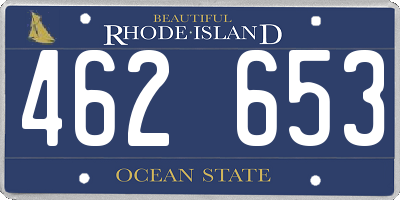 RI license plate 462653